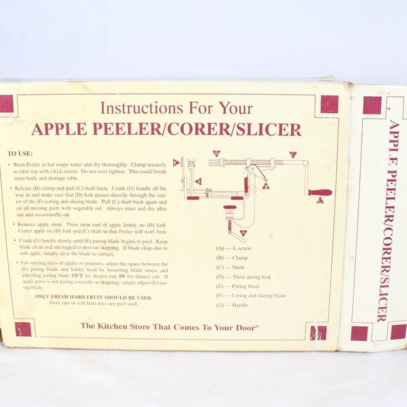 Vintage 1990s Pampered Chef Apple Peeler with Instructions Collectible Kitchen - Picture 6 of 16